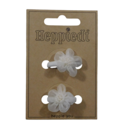 965 Elastiekje bloem voile wit