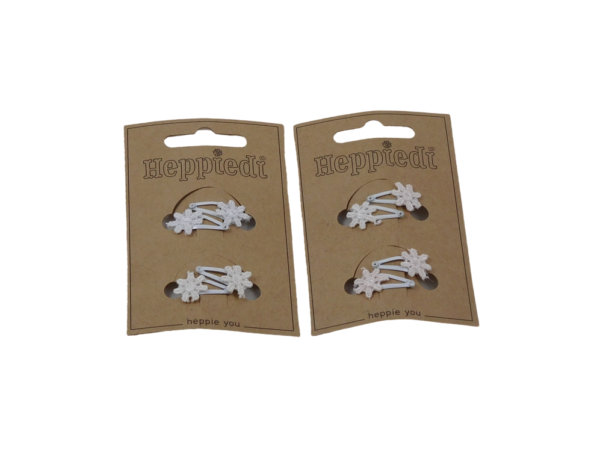 17138 Klik klak 2 cm. bloempje wit + off-white - 6x4