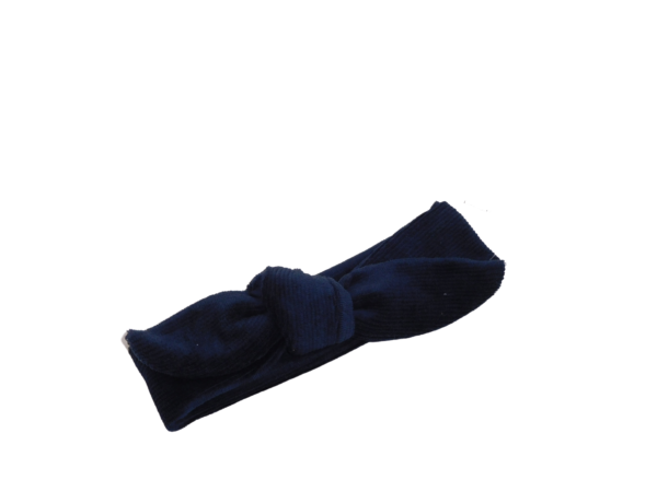 020728 Knoophaarband rib fluweel marine
