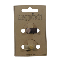 22644 Haarknijper 2 cm. pompon tule/lurex - 6x2