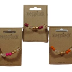 22334 Armbandje combi goud + kleur - 3x2