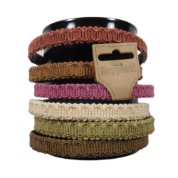 24459 Diadeem galon dusty tinten - 6 assortie