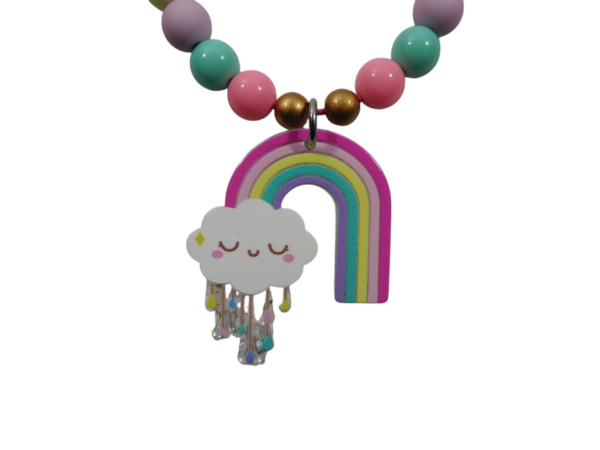 25324 Ketting regenboog fuchsia + lila - 2x3 - Afbeelding 2