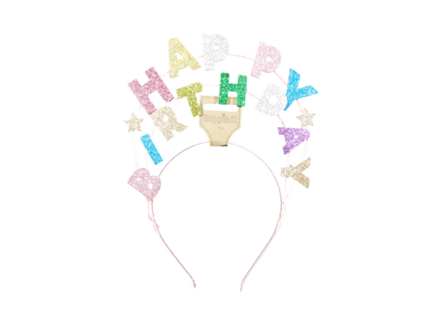 25426 Diadeem happy birthday glitter - per 4