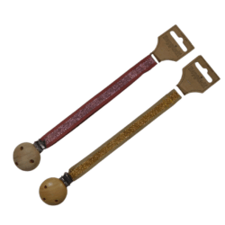 20279 Speenclip ribs glitter goud + oud roze - 2x2