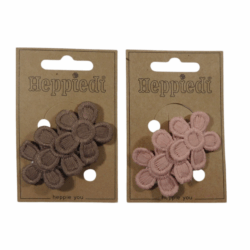 25128 Klik klak 5 cm. met 3 grote bloemen - 2x3