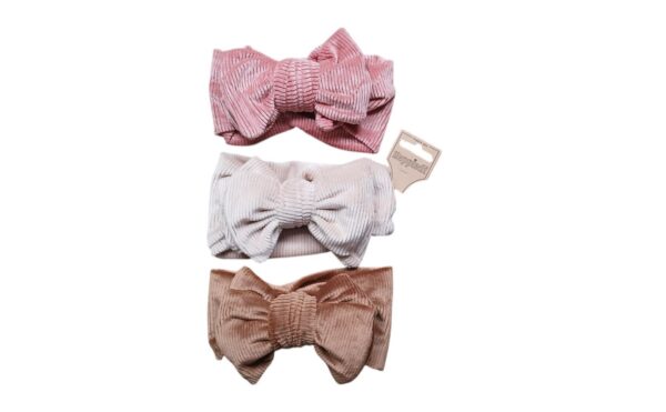25519 Babyhaarband breed velvet streep - 3x2