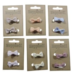 26226 Elastiek strikje pasteltinten - 6x2