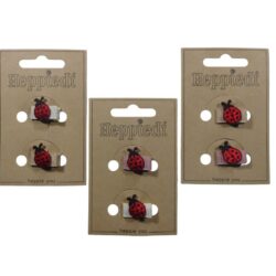 26618 Haarknijper 2 cm. lieveheerstbeestje - 6x2