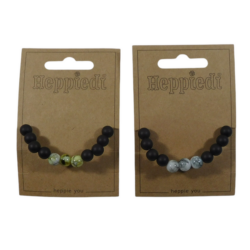 23327 Armbandje 3 marble kralen - 2x3