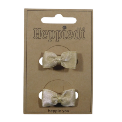 26229 Elastiekje strikje goud - 6x2