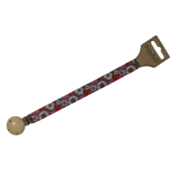 26276 Speenclip bloemprint roze, rood + bruin
