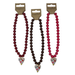 26317 Ketting 12 mm. met kleurrijk hart - 3x2