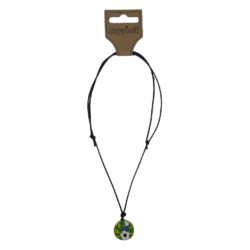 26318 Ketting voetbalhanger geel, groen + blauw