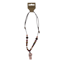 26319 Ketting fluffy kat roze