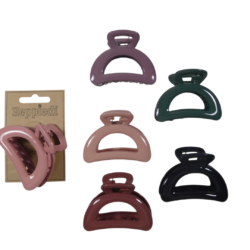 26362 Haarklem 7 cm. boog matte tinten - 6 assortie