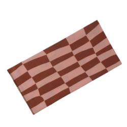 26719 Bandana geometrische vormen roze/bruin