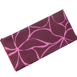 26722 Bandana grote bloemprint bordeaux/fuchsia