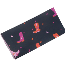 26723 Bandana westernlaars zwart/roze