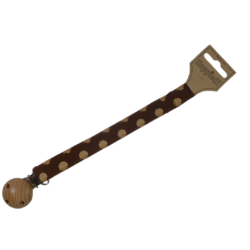 26280 Speenclip stip bruin/beige