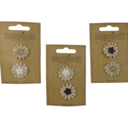 26684  Speldje anti slip bloem goud met bloempje vilt - 6x2