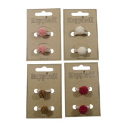 26235 Elastiekje pompon tule - 4x2